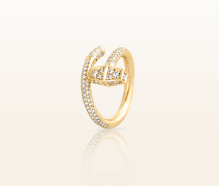 Ring Marteau yellow gold diamonds