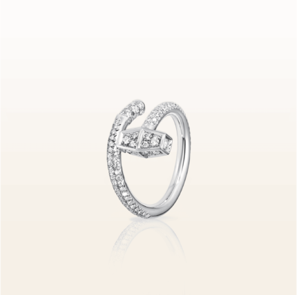 Ring Marteau in white gold and diamonds